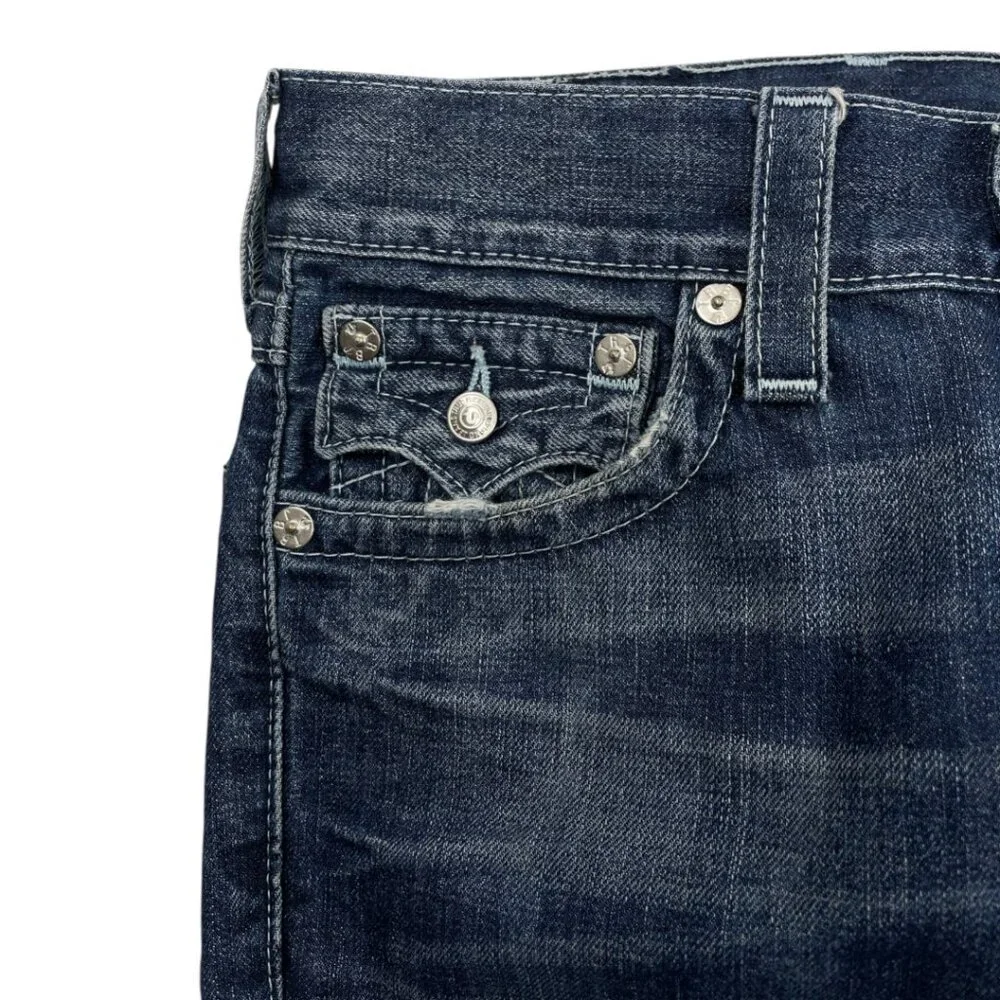 True Religion Distressed Jeans Vintage Slim Straight Women's 28 Fits 32x33 - Picture 14 of 16